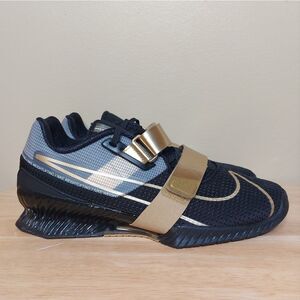 Nike Romaleos 4 Weightlifting Squat Shoes Black Gold CD3463-001 Men’s Size 9.5
